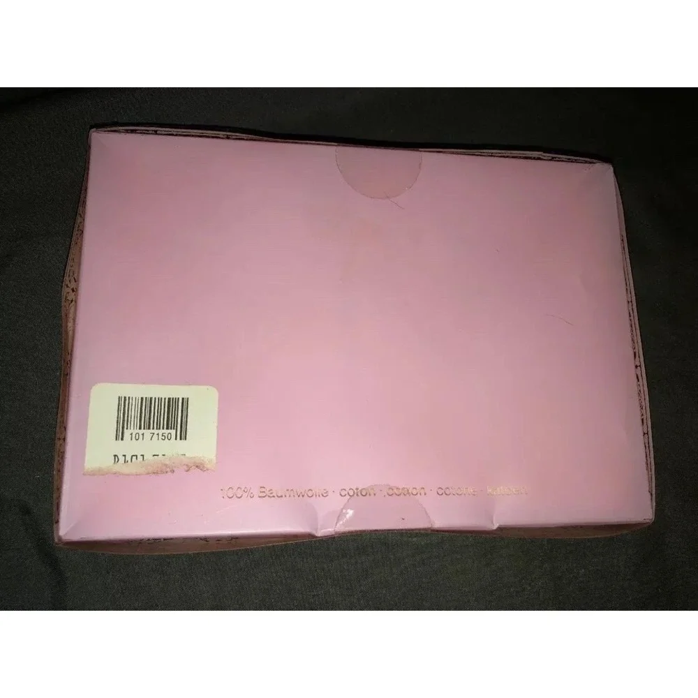 NIB‎ Embroidered Handkerchiefs White Pink Flower 100% Cotton Malaysia